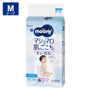 ムーニー マシュマロ肌ごこち モレ安心 テープタイプ Mサイズ 54枚