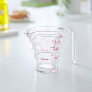 【お取り寄せ商品】段々計量カップ200ml クリア