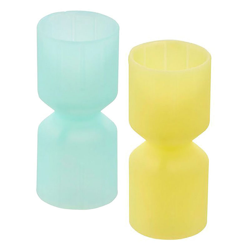 【お取り寄せ商品】シリコーン 折るポリジュースアイスカバー イエロー＆ブルー2個セット