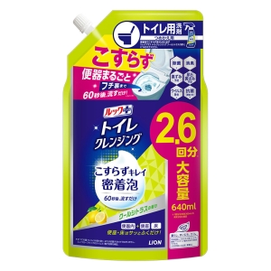 ルックプラス トイレクレンジング 密着泡 詰め替え 大容量 640ml クールシトラスの香り
