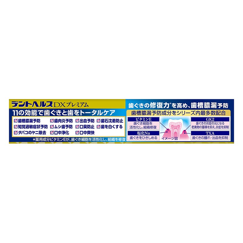 デントヘルス 薬用ハミガキDX プレミアム すっきりとした塩味 30g【医薬部外品】