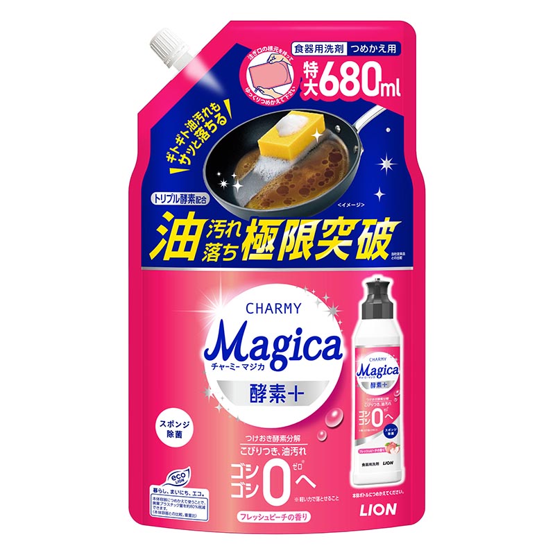 CHARMY Magica 酵素+(プラス) フレッシュピーチの香り 詰め替え用 680ml