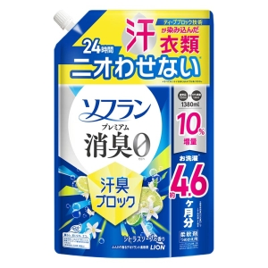ソフランプレミアム消臭 汗臭ブロック シトラスソープの香り 詰め替え用 1380ml