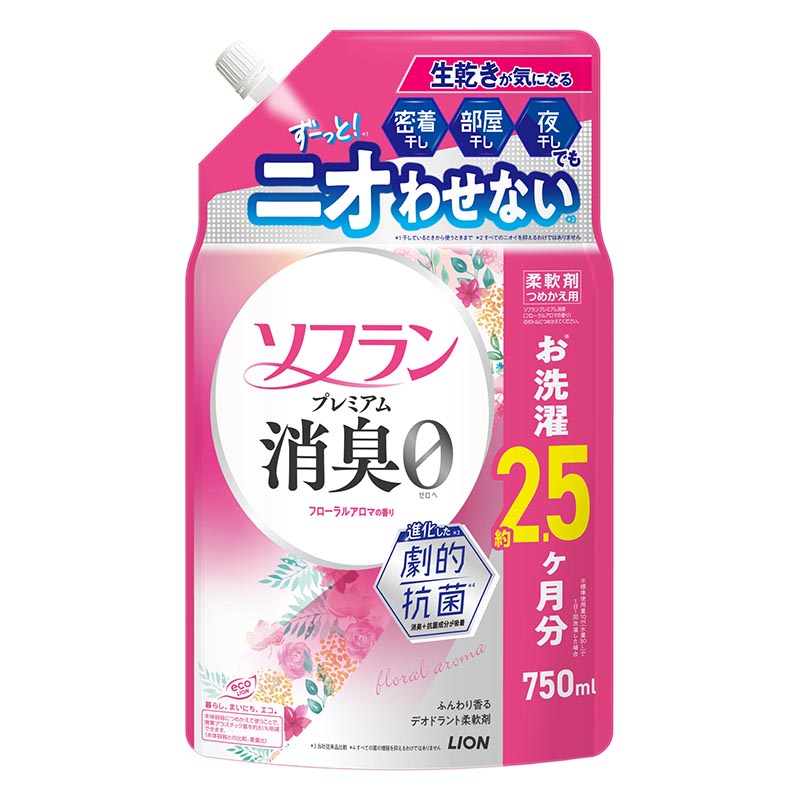 ソフランプレミアム消臭 フローラルアロマの香り 詰め替え用 750ml