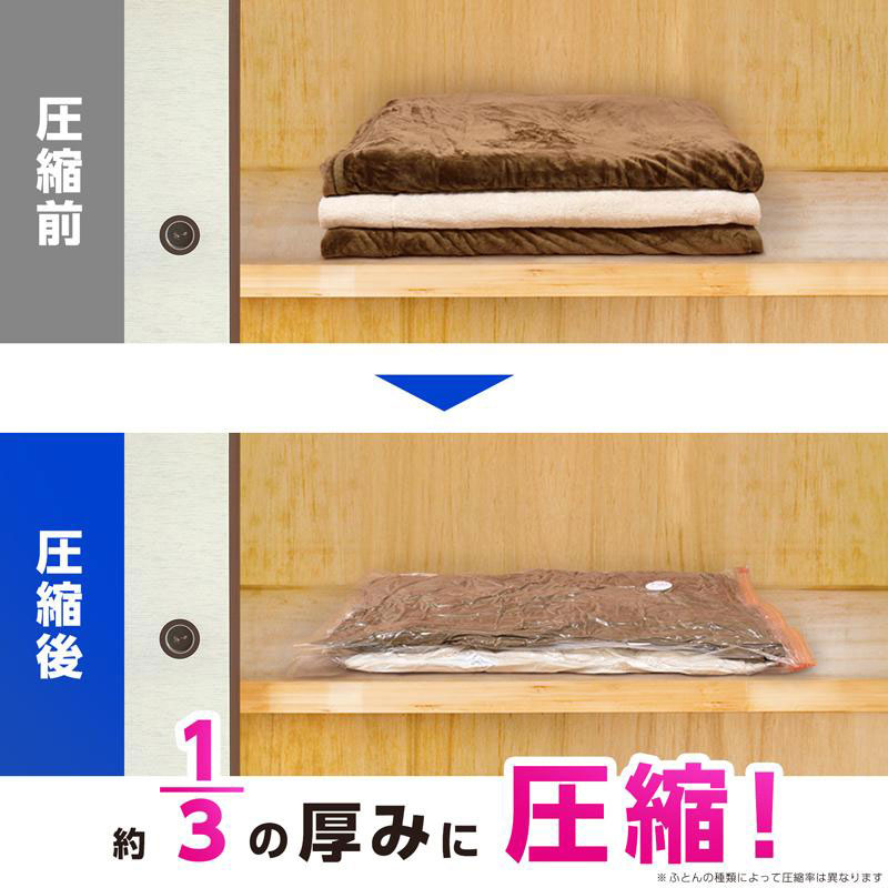 【お取り寄せ商品】バルサン 両掃除機対応 毛布・タオルケット 圧縮袋 ２枚入