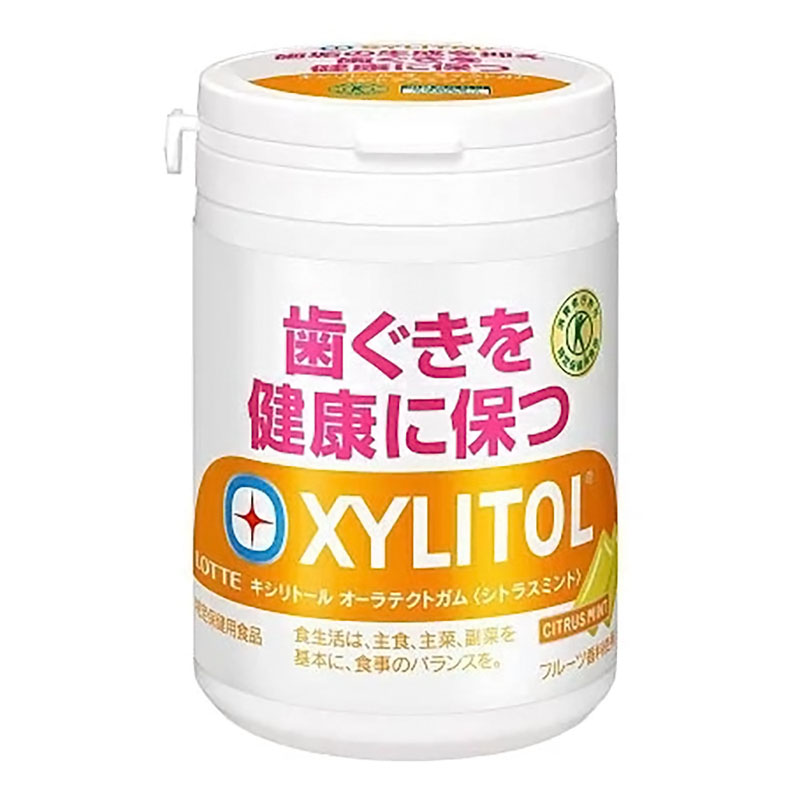 キシリトール オーラテクトガム シトラスミント スリムボトル 125g