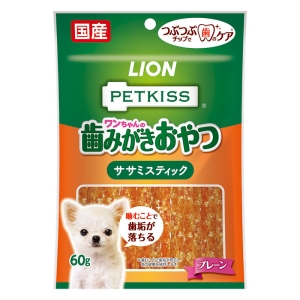 PETKISS ワンちゃんの歯みがきおやつ ササミスティック プレーン 60g