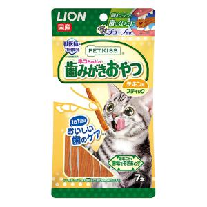 ペットケア用品 PKネコちゃんの歯みがきおやつチキン味スティック7本