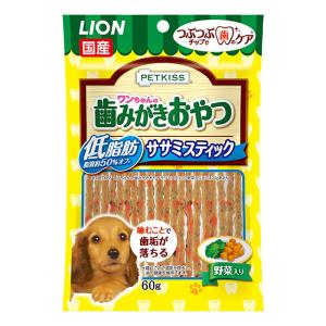 ペットケア用品 PKワンちゃんの歯みがきおやつ低脂肪ササミスティック野菜入り 60g