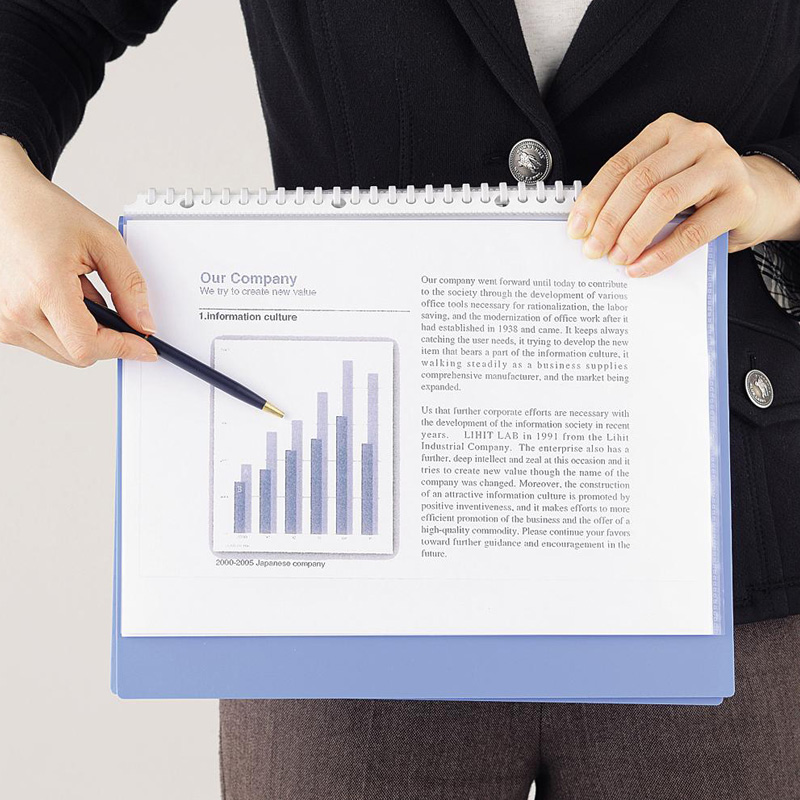 AQUA DROPs クリヤーブック ポケット交換タイプ 青