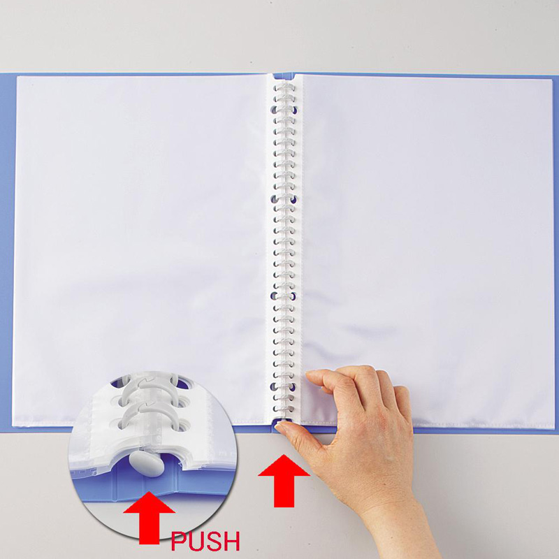 AQUA DROPs クリヤーブック ポケット交換タイプ 青