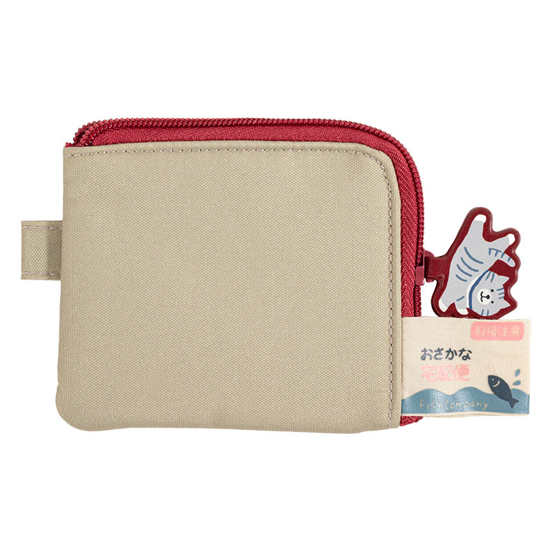 にゃんシーン フラット カードポーチ ビスケットベージュ A2220-16