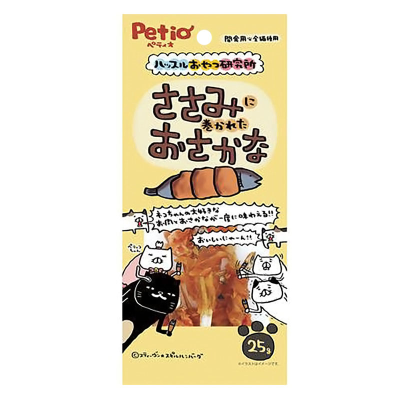ハッスルおやつ研究所 ささみに巻かれたおさかな 25g