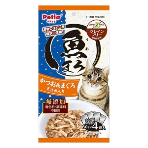 魚まろ かつお&まぐろ ささみ入り 60g×4袋