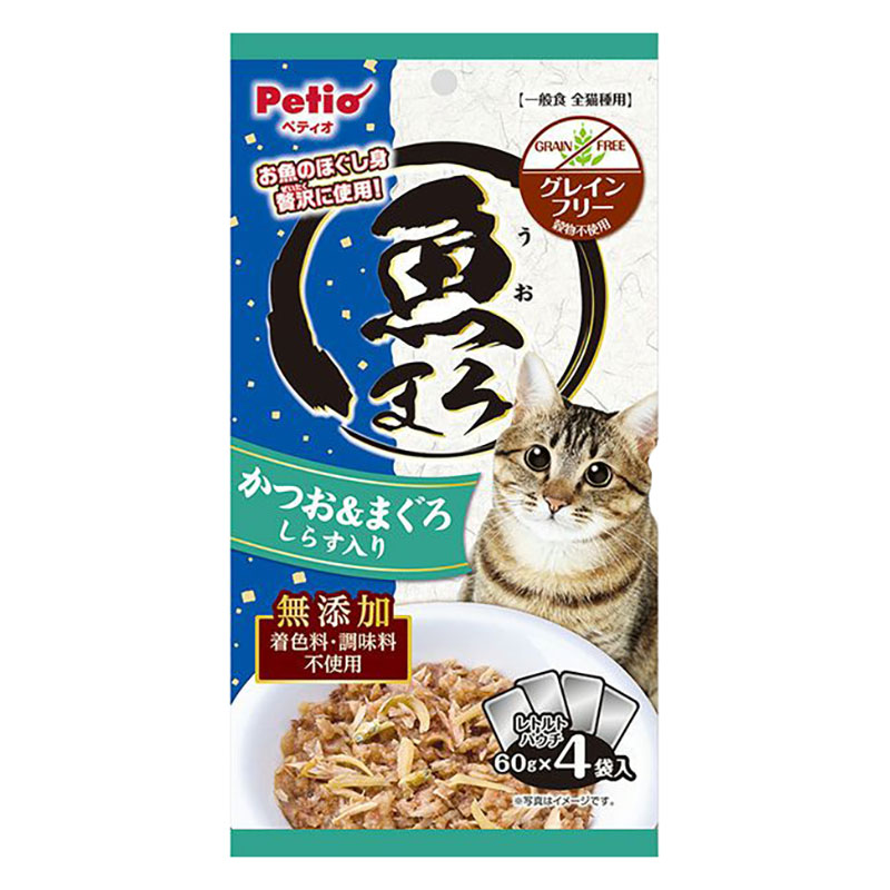 魚まろ かつお&まぐろ しらす入 60g×4袋