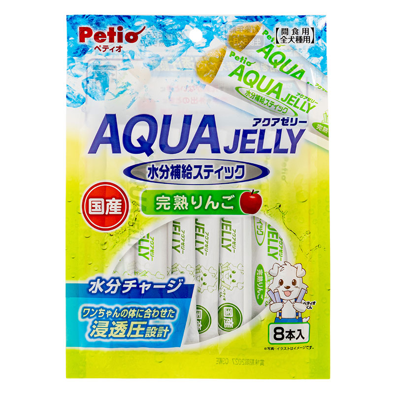 アクアゼリー 水分補給 完熟りんご スティックタイプ 8本入