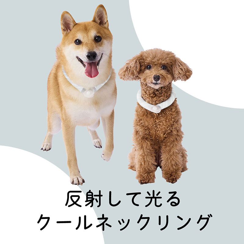 犬用 反射して光る クールネックリング S