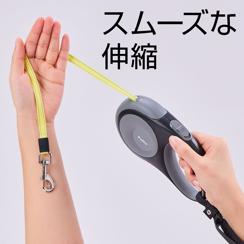 【お取り寄せ商品】犬用伸縮引ひも リールリード ナイトウォーカーEX SM グレー