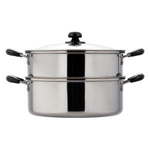 【お取り寄せ商品】ヴェンセIH対応二段蒸し器26cm シルバー