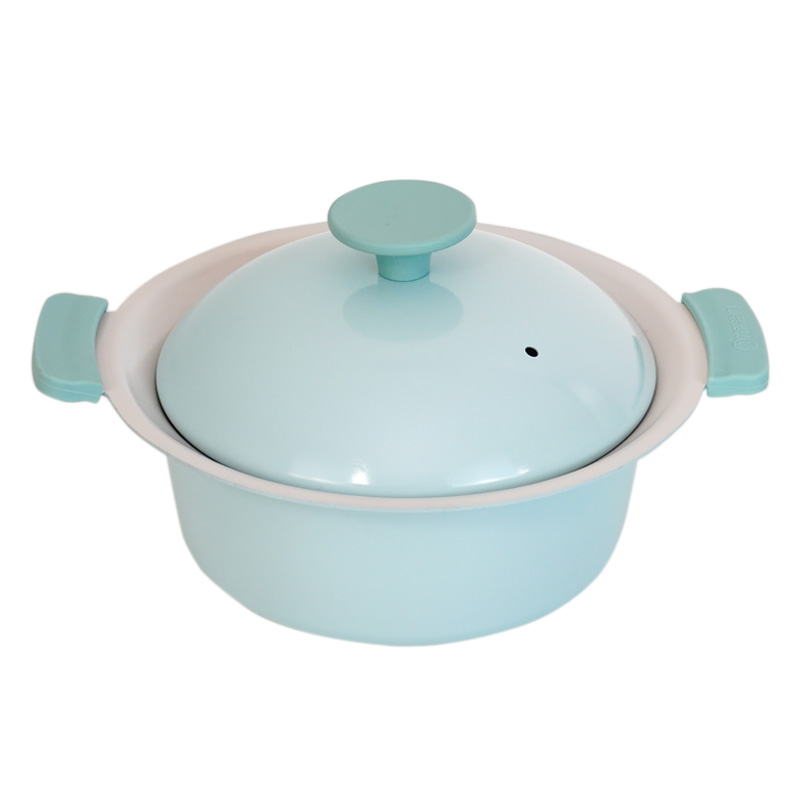 【お取り寄せ商品】プチなべ IH対応軽くて扱いやすい卓上鍋 18cm(ブルー) ガス・IH対応