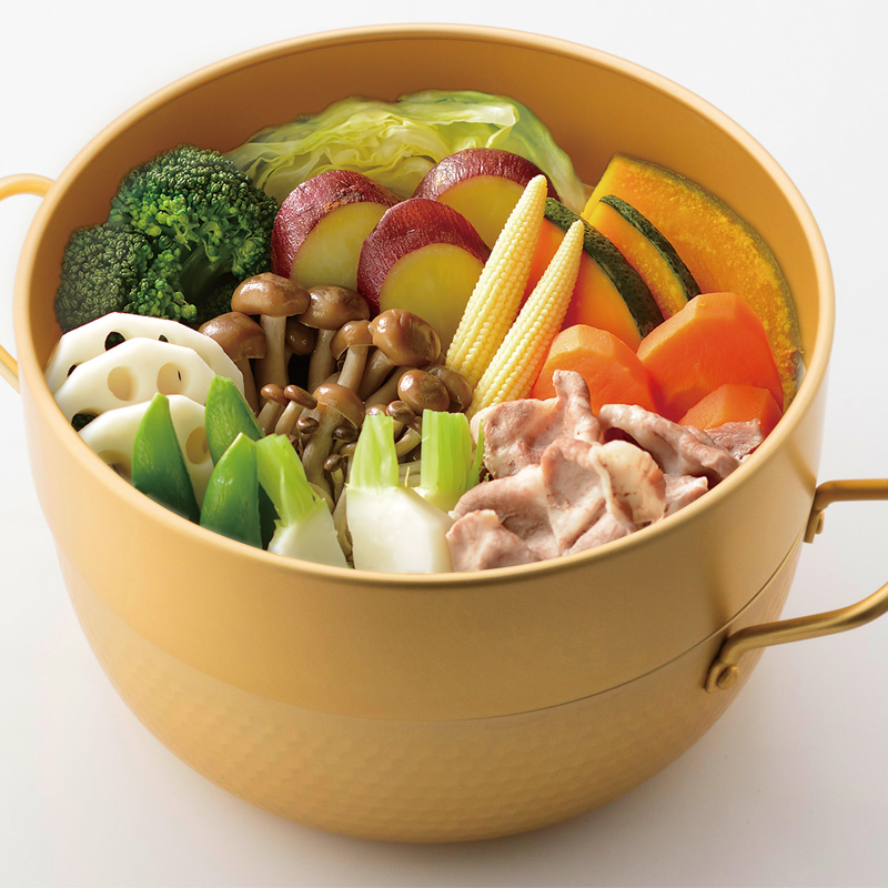 【お取り寄せ商品】hocona(ほこな) IH対応蒸し鍋24cm ガス・IH対応