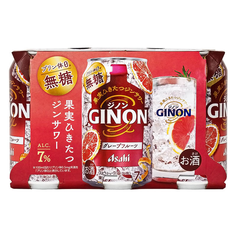アサヒGINON グレープフルーツ 350ml×6缶パック