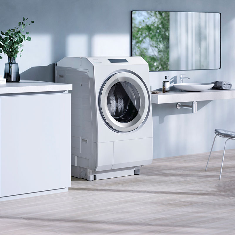 【お取り寄せ商品】12kg ドラム式洗濯乾燥機 ZABOON 左開き グランホワイト TW-127XP4L-W