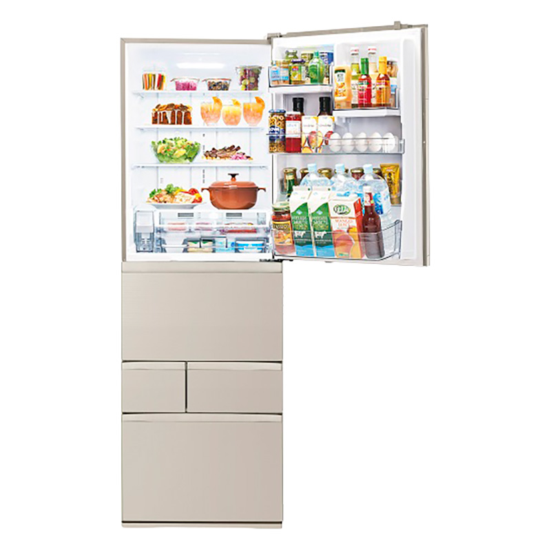 【お取り寄せ商品】465L 5ドア冷蔵庫 GR-W470GSK-EC サテンゴールド