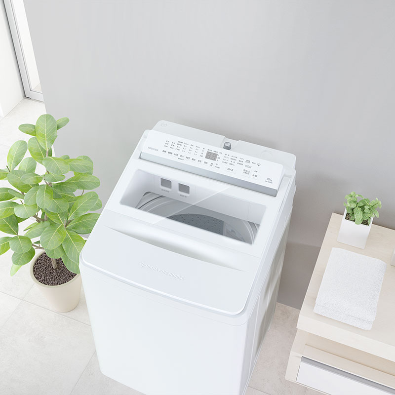 10kg インバーター全自動洗濯機 ZABOON グランホワイト AW-10DPB5-W