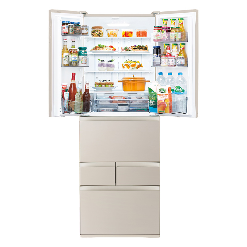 【お取り寄せ商品】509L 6ドア冷蔵庫 GR-Y510FH-EC サテンゴールド