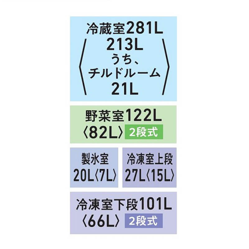 551L 6ドア 冷蔵庫 GR-Y550FK-EW グランホワイト