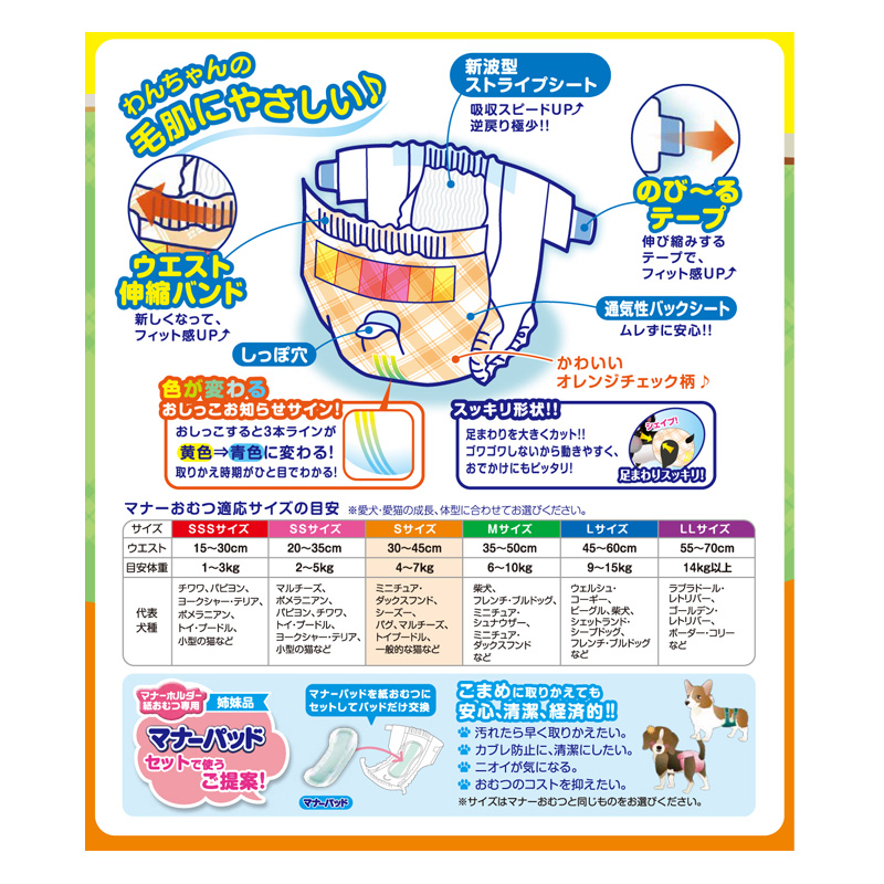 P.one マナーおむつのび~るテープ付ジャンボパック Sサイズ 57枚