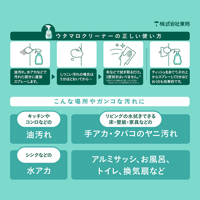住居用洗剤 ウタマロクリーナー本体 400ml グリーンハーブ