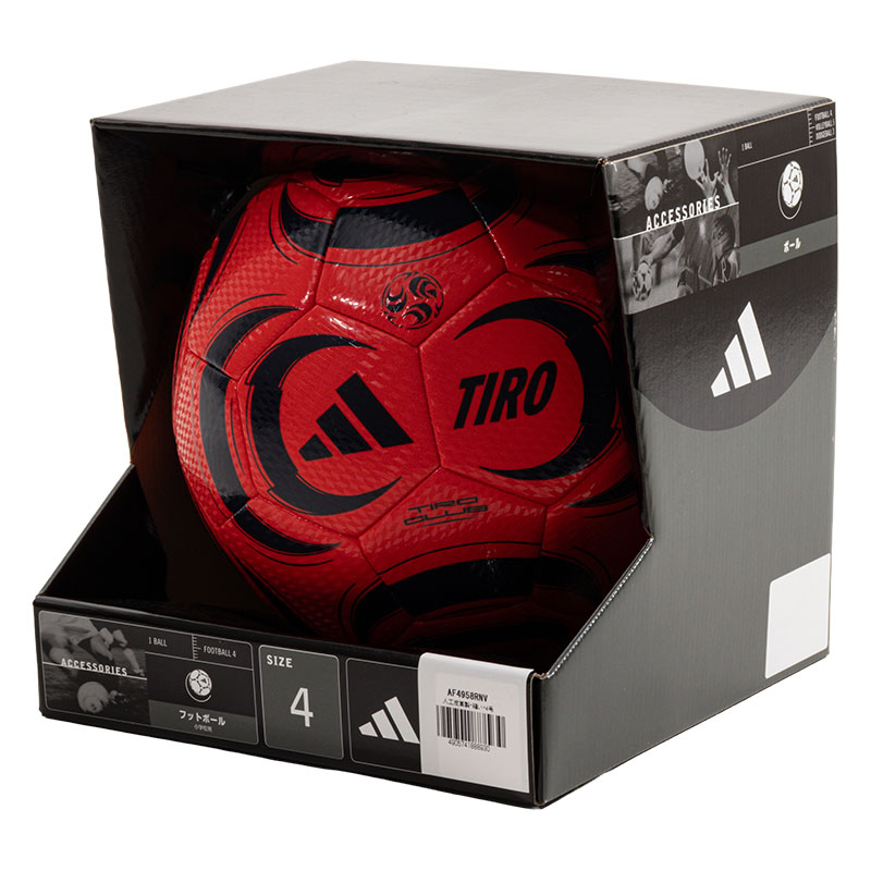 adidas TIRO クラブ サッカーボール 4号 レッド×ネイビー AF4958RNV
