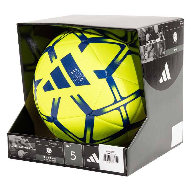 adidas スターランサー クラブ サッカーボール 5号 ソーラーイエロー×ブルー AF5959YB