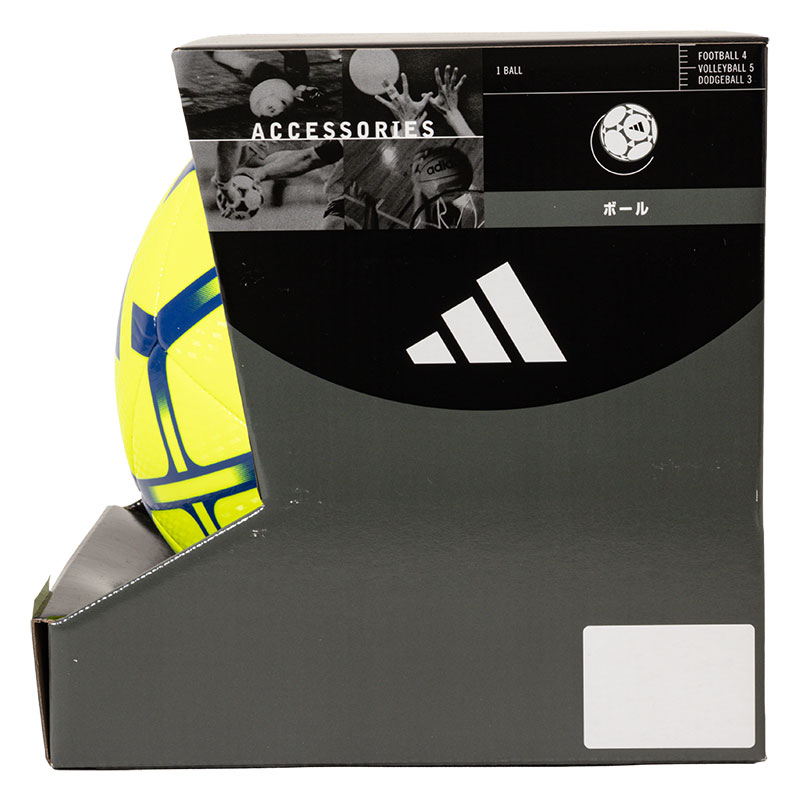 adidas スターランサー クラブ サッカーボール 4号 ソーラーイエロー×ブルー AF4959YB