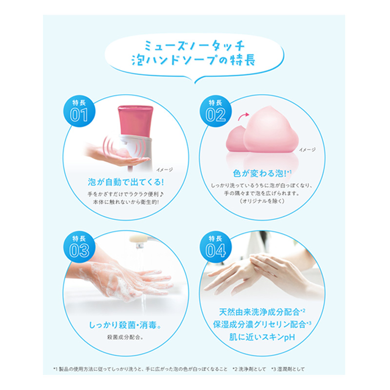 薬用石鹸 泡ハンドソープ ミューズノータッチ本体グレープフルーツ【医薬部外品】 250ml