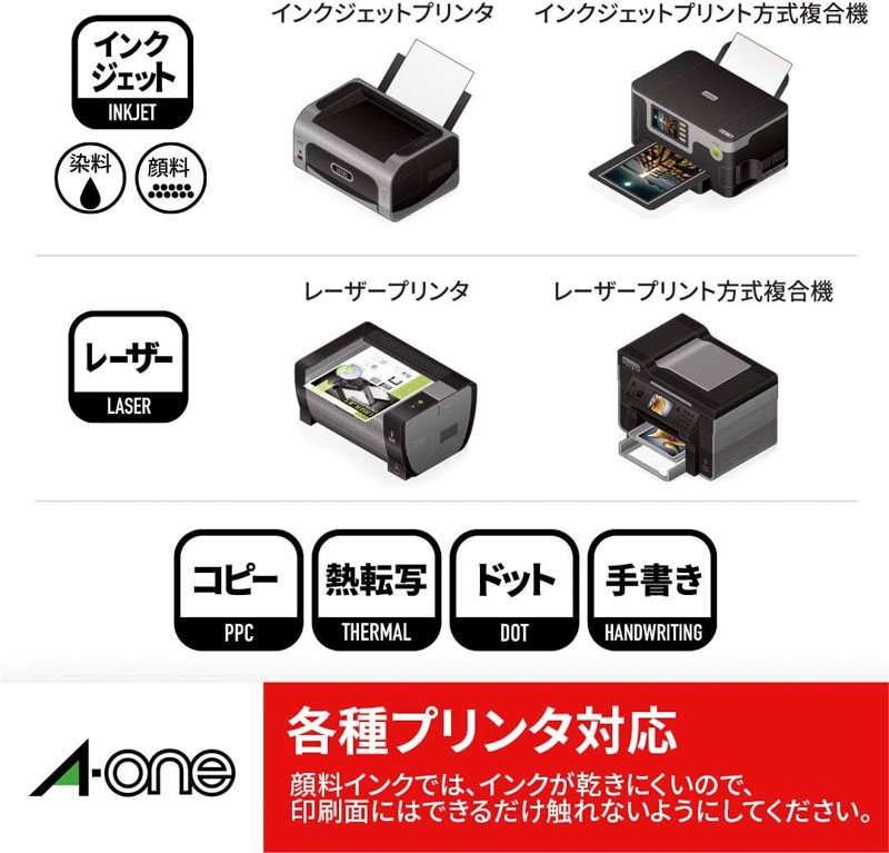 手書きもプリントもできるラベル 丸型60面