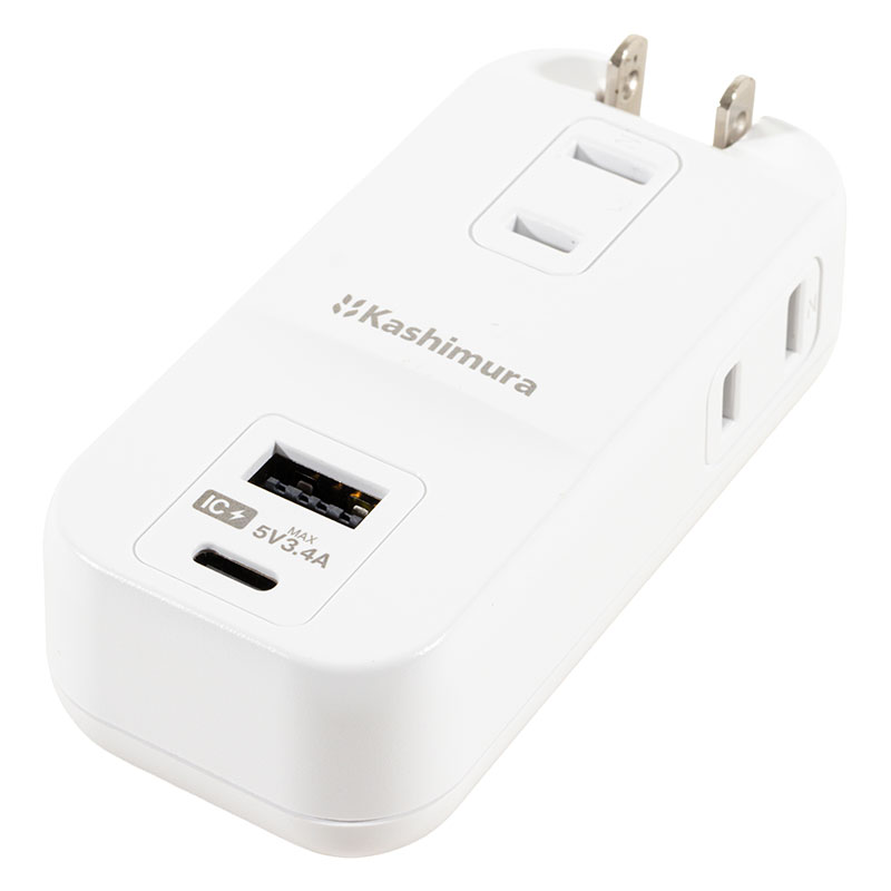 【お取り寄せ商品】旅行用電源タップ AC3 USBA+C 3.4A