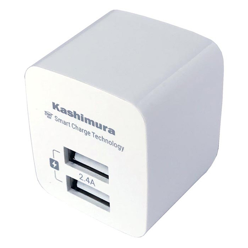 AC充電器 2.4A USB-A 2ポート ホワイト