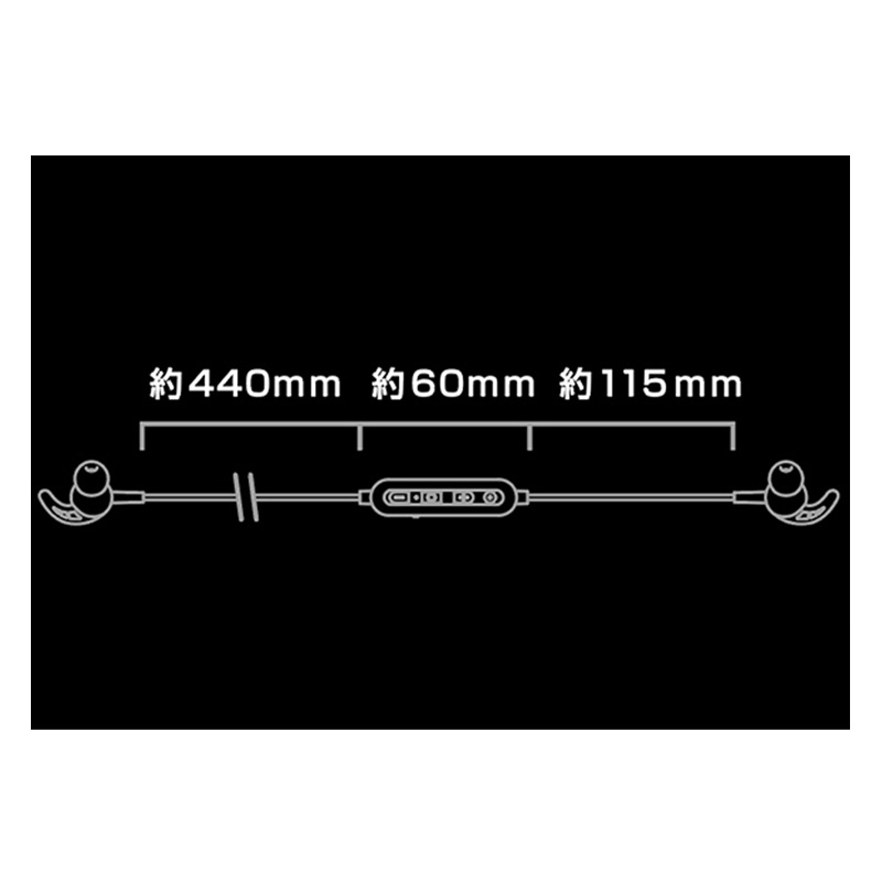 防水ワイヤレスSTイヤホン BL-103 ブラック