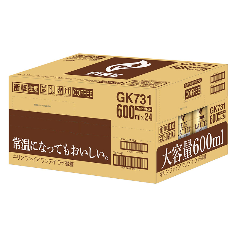 ファイア ワンデイ ラテ微糖 1箱(600ml×24本) 1箱（600ml×24本）