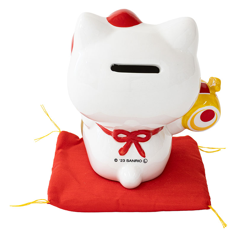 貯金箱 福招き ハローキティ 座布団付き