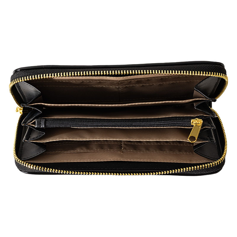 キルト長財布 ブラック