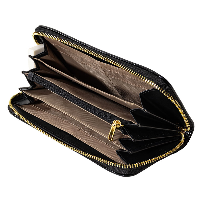 キルト長財布 ブラック