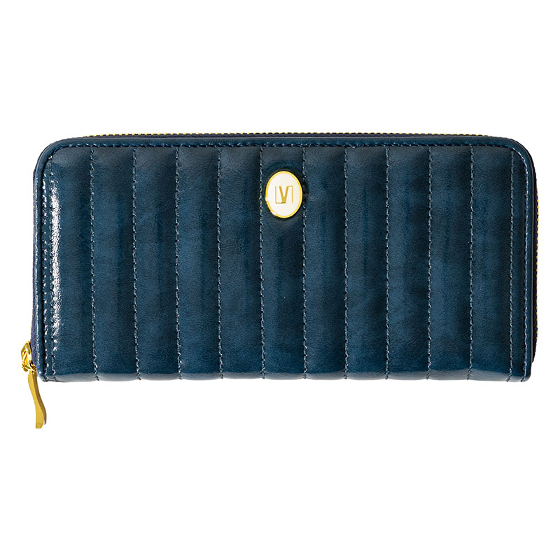 キルト長財布 ネイビー