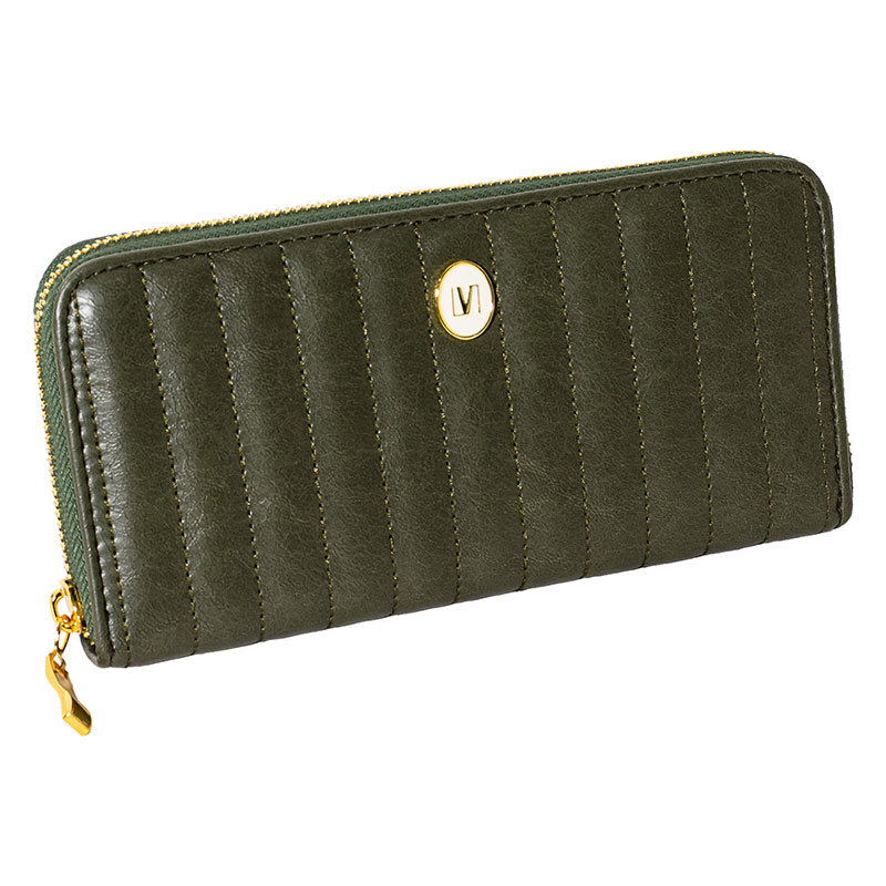 キルト長財布 グリーン