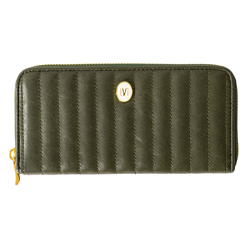 キルト長財布 グリーン