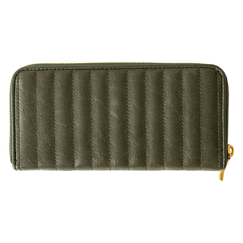 キルト長財布 グリーン
