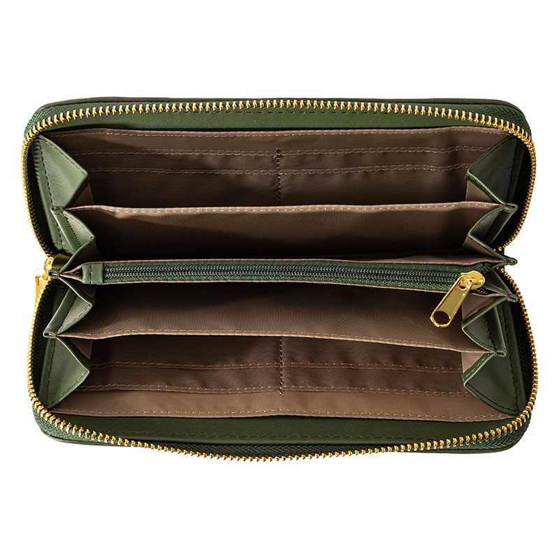 キルト長財布 グリーン